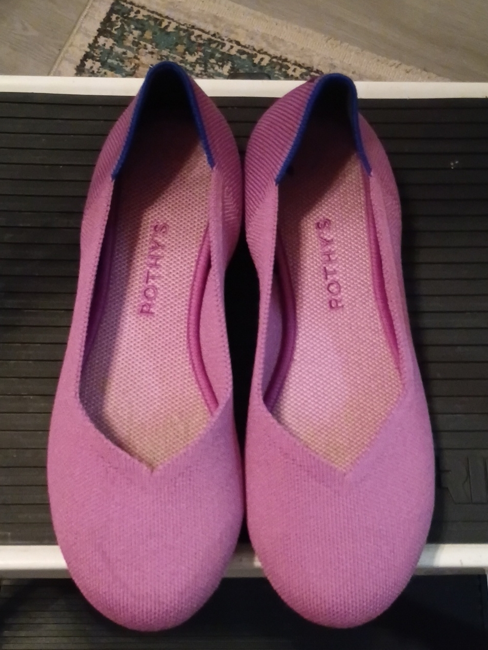 Rothy's Lavender Knit Slip-On Flats